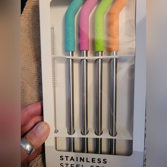 🛒🛍️💥New in box Orca reusable stainless steel and silicone 4 pack of st - Picture 2 of 3